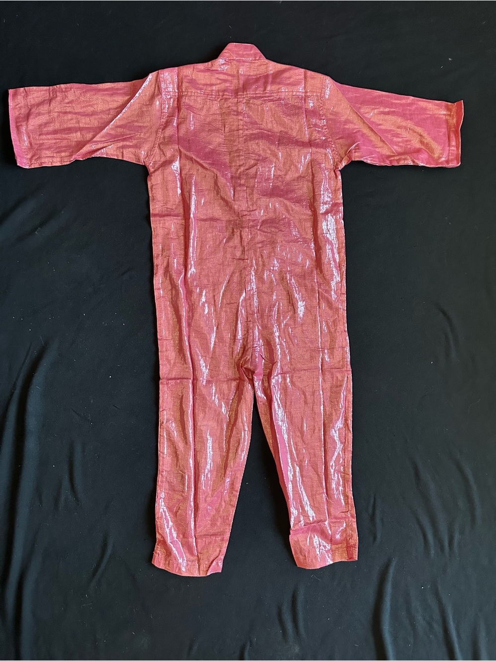 Suzi Kondi Shiny lurex Pink girls Kids One-Piece utility Bodysuit light fabric - Picture 3 of 13
